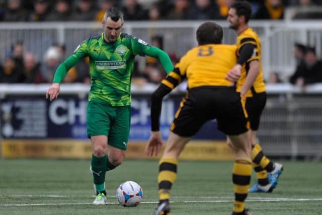 Matty Spring in action for the Tudors against Maidstone United. Picture (c) Terry Rickeard
