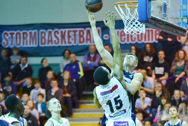 Hemel Storm centre Tom Adorian hit a season-high 33 points in a fantastic win against Bradford Dragons at Sportspace