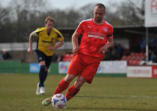 Ben Herd scored the winning goal for Hemel Town against Gosport. Picture (c) Terry Rickeard