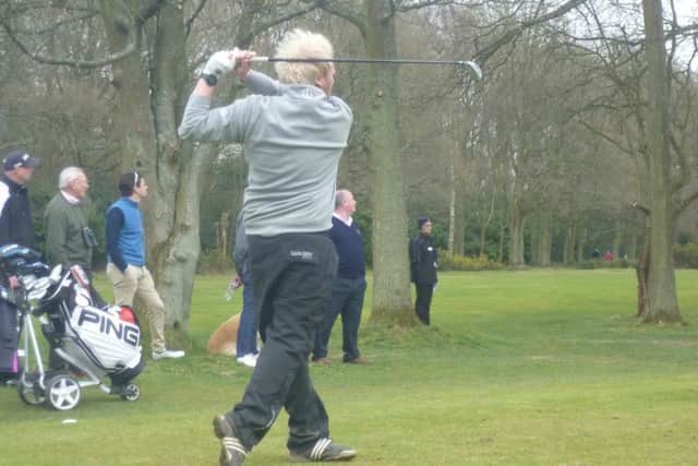 Berkhamsted Golf Club's Jack Bircham in action during the Berkhamsted Trophy. Picture (c) Ian Hall