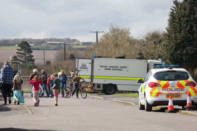 An unexploded shell was found in Aldbury on Friday, April 1