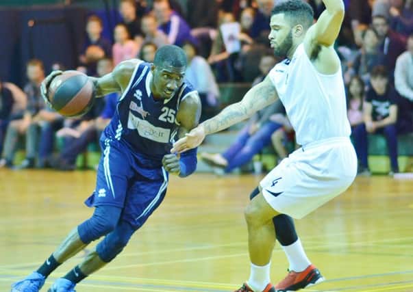 Walid Mumuni scored 17 points and added 10 rebounds to his personal tally against Northumbria. Picture (c) Lin Titmuss