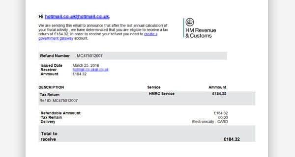 The HMRC email