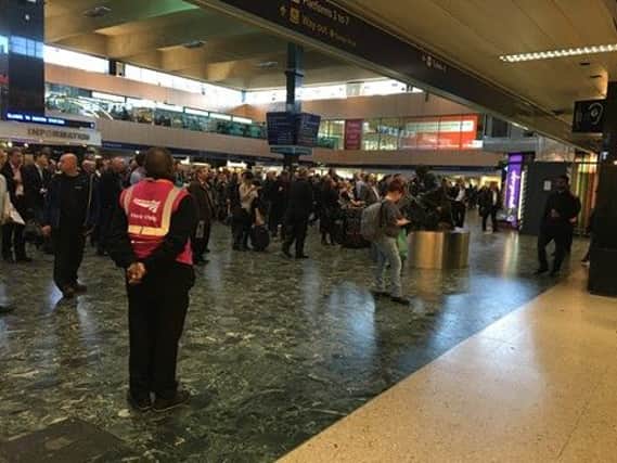 Euston station earlier today