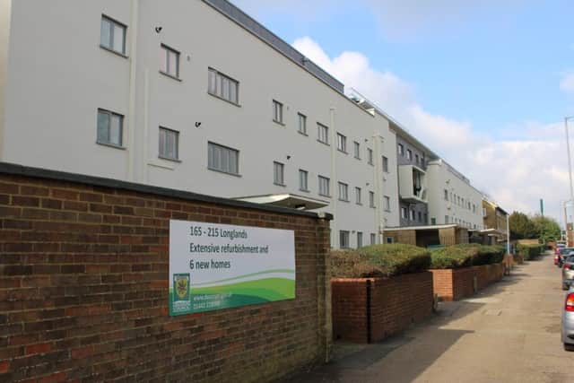 The flats in Longlands, Adeyfield, after their makeover from Dacorum Borough Council