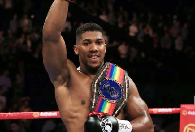 Anthony Joshua fights for the IBG heavyweight world title. Photo: PA