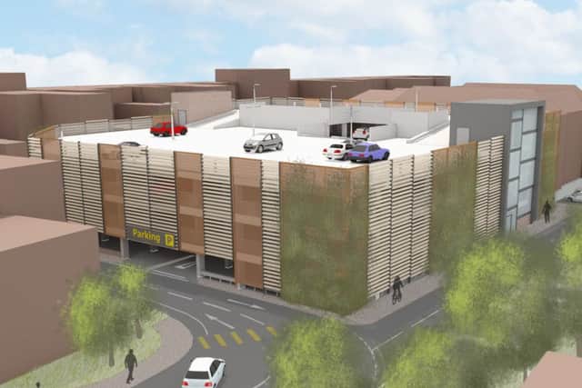 An artist's impression of the proposed multi-storey car park in Lower Kings Road, Berkhamsted