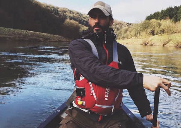 Ian Finch practises on the River Wye