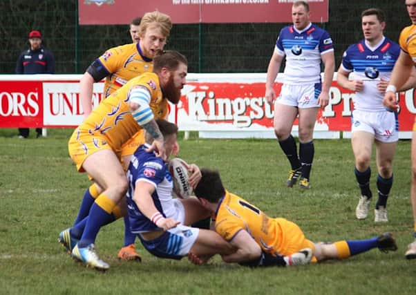 Match action from Hemel Stags' defeat to York. Picture (c) Kevin Read