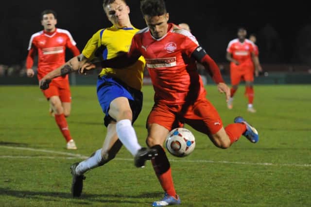 Kyle Connolly in action for Hemel against St Albans. Picture (c) Terry Rickeard