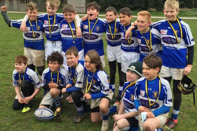 The Hemel Hempstead U11s celebrate their festival triumph