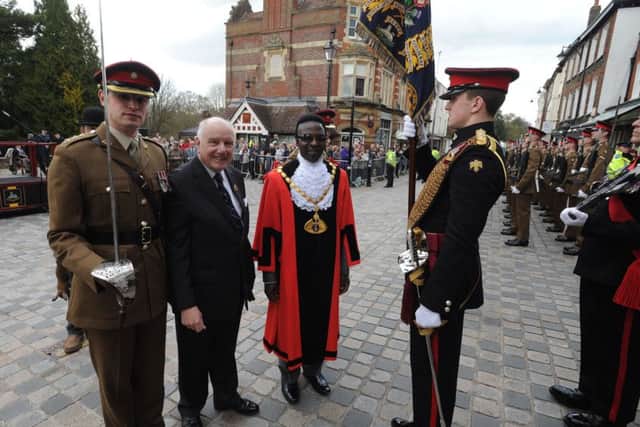 The Royal Anglian Regiment marched through Hemel Hempstead for the first time on Thursday, April 14 2016