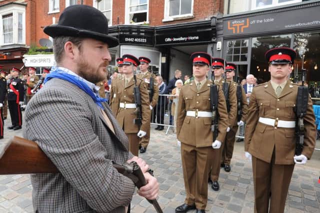 The soldiers are know as 'The Poachers'. Corporal Steven Lawson, left, was dressed as one