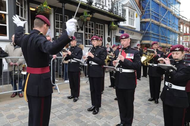 The Parachute Regiment Band perform in Hemel Hempstead