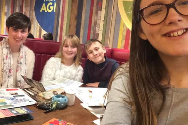Emma Young, 36, with her three children