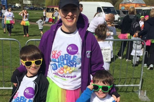 Lots of D&T club members and their families visited Gadebridge Park for the 5k Bubble Rush