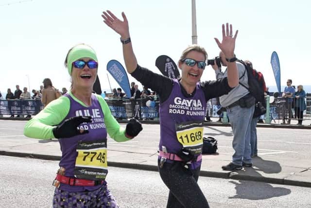 Dacorum & Tring duo Julie Regan and Gayna Benveniste enjoyed their marathon debut in Brighton