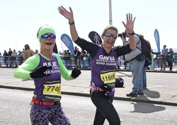 Dacorum & Tring duo Julie Regan and Gayna Benveniste enjoyed their marathon debut in Brighton