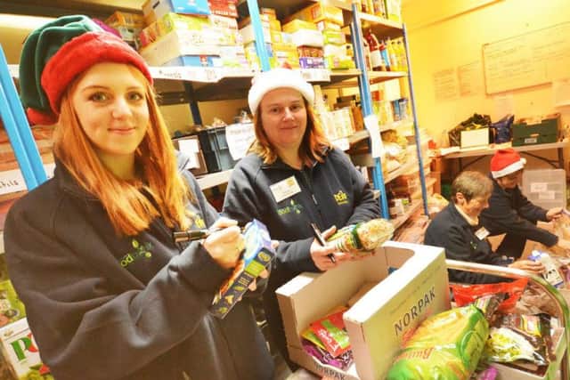 Gazette reporter Victoria Bull gets a taste of what the DENS Dacorum Foodbank offers as she volunteers at its busiest time of year. ENGPNL00120131216131837