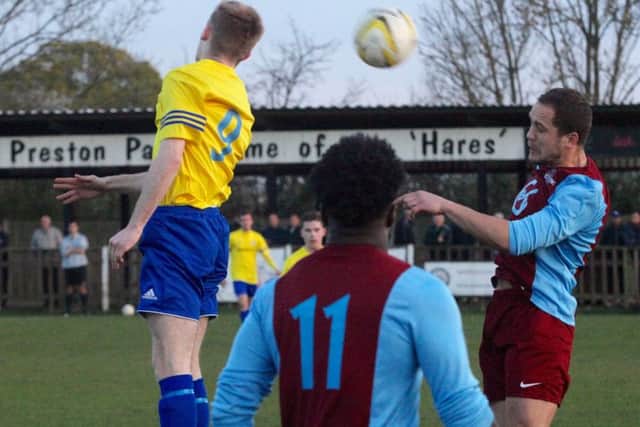 Match action from Berkhamsted's cup final defeat to Welwyn. Picture (c) Ray Canham