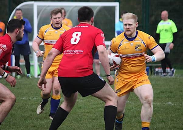 Match action from Hemel Stags' defeat to North Wales Crusaders. Picture (c) Kevin Read