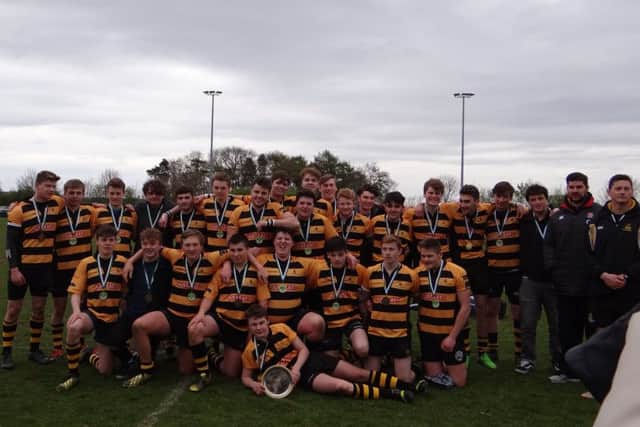 The triumphant Tring Academy squad celebrate their win