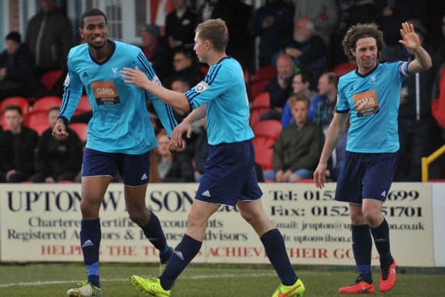 Danny Mills, left, was on target for Whitehawk. Picture (c) Terry Rickeard