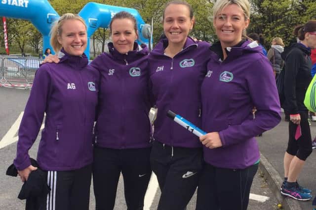 The Dacorum & Tring AC ladies' team at the MK Marathon