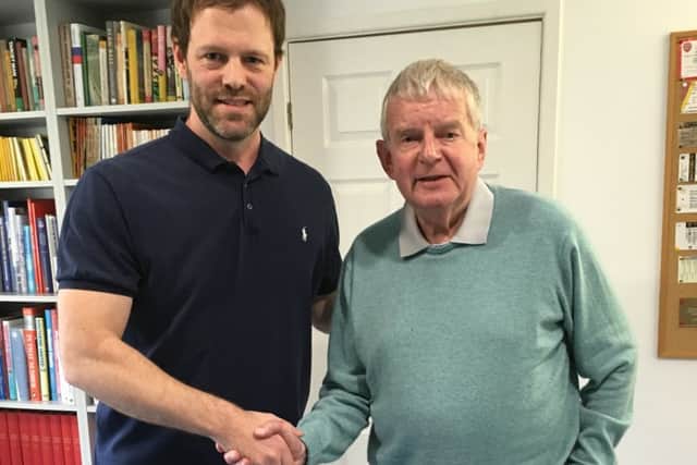 Mathew Griffin and John Motson OBE