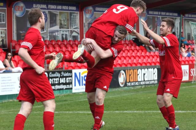 Flaunden were victorious against Everett Rovers in the BSFL Steve Norwood Challenge Cup final. Picture (c) Ray Canham