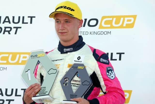 Josh Price claimed a double podium in the Renault Clio UK Championship meet at Thruxton
