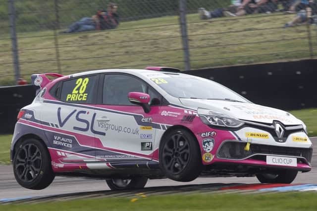 Josh Price claimed a double podium in the Renault Clio UK Championship meet at Thruxton