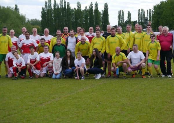 Last year's teams for the charity match