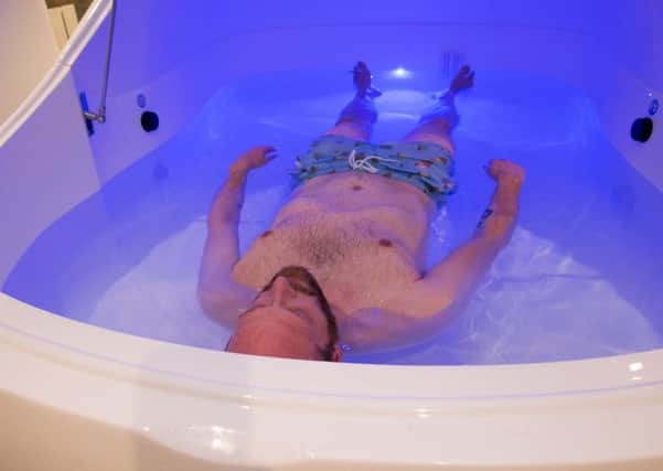 The I-sopod floatation tank, which is filled with 525kg of Epsom salts, is supposed to give the user a feeling of 'weightlessness'