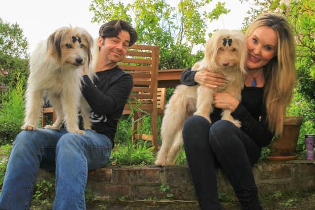 Logan and Katy Murray with Envie, left, and Doodee