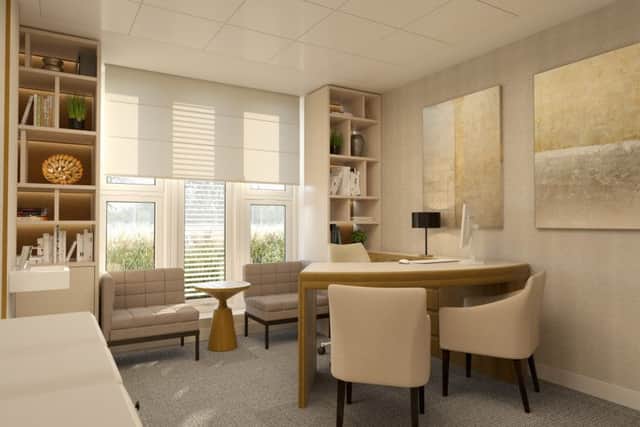 An artist's impression of a consulting room at One Stop Doctors in Boundary Way, Hemel Hempstead