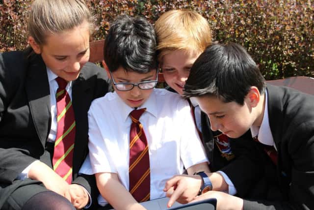 Tring School students with Chromebooks
