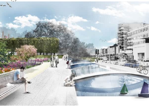 An artist's impression of how the revamped Water Gardens are going to look
