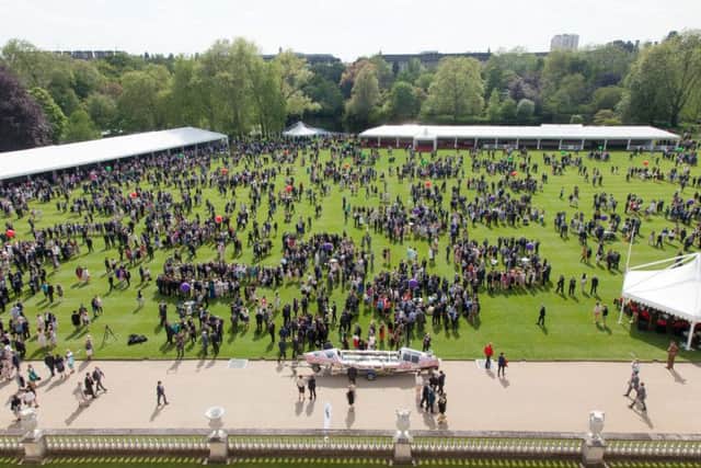 View of the palace gardens