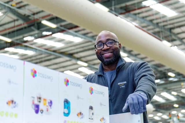 Kenny Edordu, who works at Amazon's fulfilment centre in Hemel