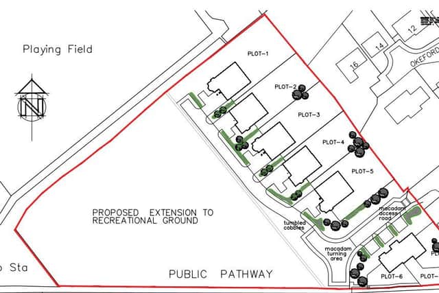 The proposed development of land off Okeford Drive, Tring