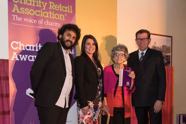 Peggy Bainbridge at the awards ceremony