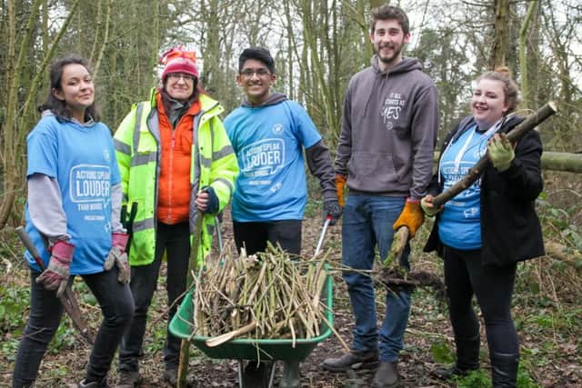 Rhiannon Sutton, far right, on her NCS programme