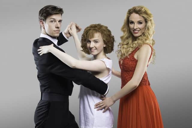 Dirty Dancing UK Tour 2016. Lewis Griffiths, Katie Haartland, Carlie Milner. Copyright Michael Wharley