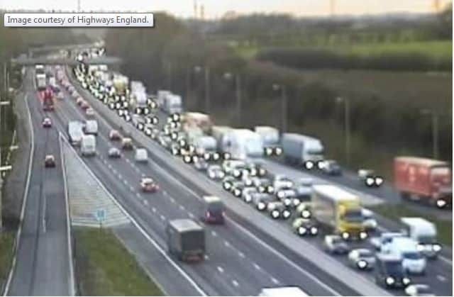 The M1 in Northamptonshire was closed for eight hours after a man was killed after he ran into the path of a lorry