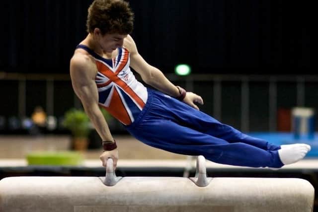 Max Whitlock in earlier competition.