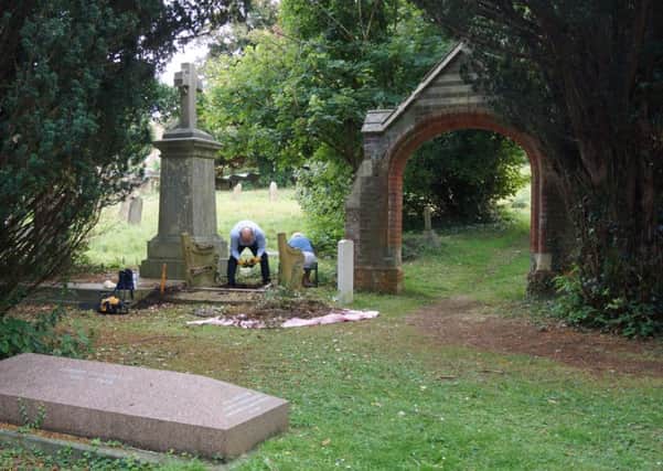The restoration of the Seat of Remembrance in Rectory Lane Cemetery, Berkhamsted