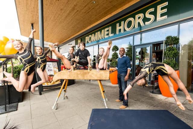 The pommel horse marks the two gold medals won by Whitock, a former pupil at Longdean School