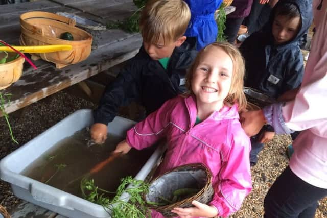 Pre-school children during filming for Countryfile