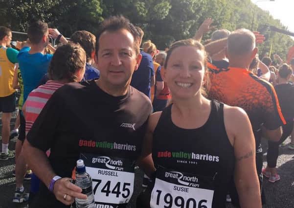 Russ Bailey and Susie Ivin at the Great North Run.